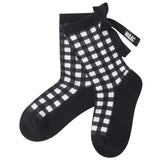 Women's Check Ribbon Socks