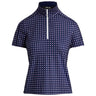 Women's Slim Fit Stretch Jersey 1/4 Zip Polo