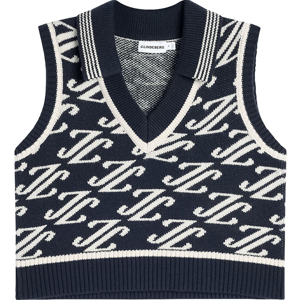 Women's Phoebe Jacquard Knit Polo Vest
