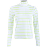 Women's Striped Stretch-Jersey 1/4 Zip Pullover