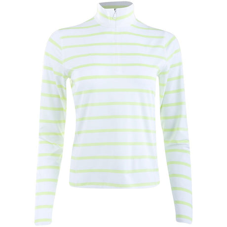Women's Striped Stretch - Jersey 1/4 Zip Pullover - Fairway Styles