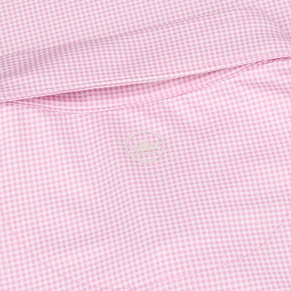Gingham Performance Jersey Polo
