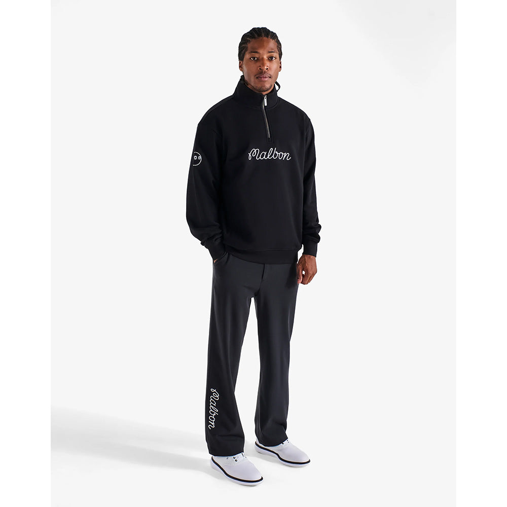 Collegiate 1/4 Zip Stand Collar Sweatshirt