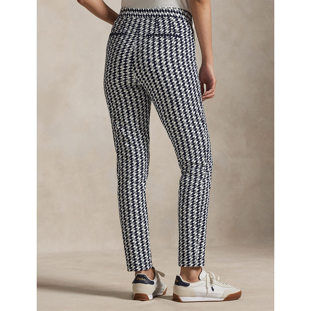 Women's Geo-Print Stretch-Twill Pants