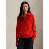 Women's Rib-Knit Cashmere 1/2 Zip Sweater