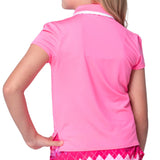Girls' Pleated 1/4 Zip Polo