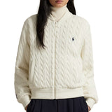Women's Hybrid Cable-Knit Bomber Jacket