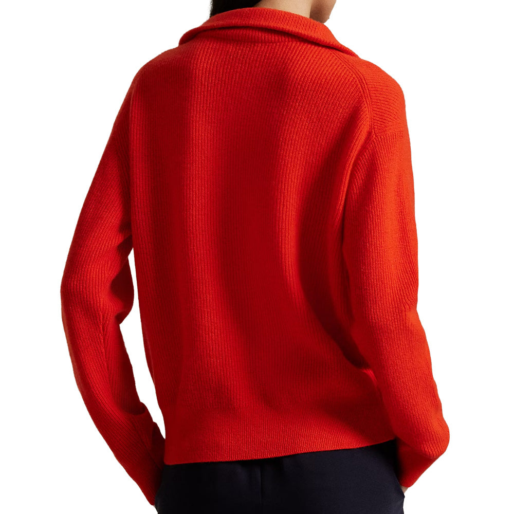 Women's Rib-Knit Cashmere 1/2 Zip Sweater