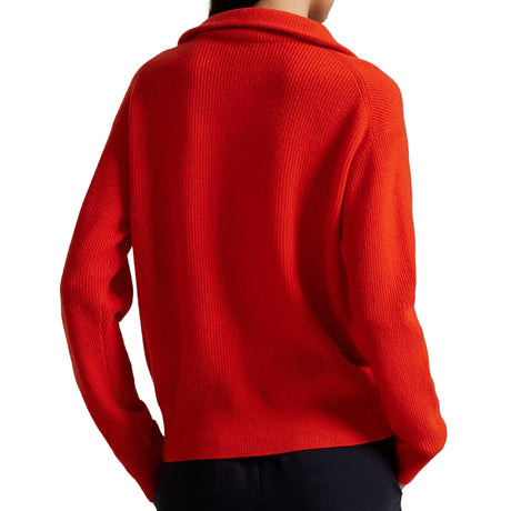 Women's Rib-Knit Cashmere 1/2 Zip Sweater