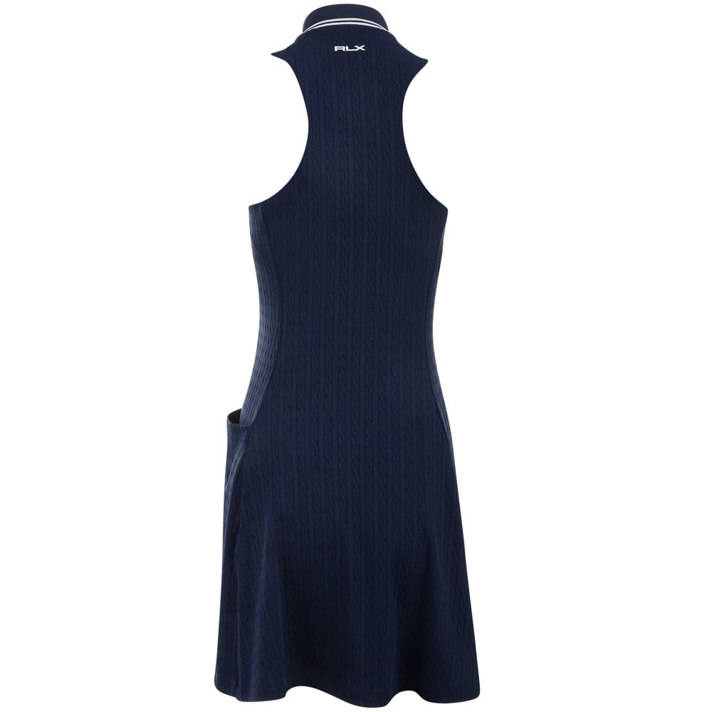 Women's Stretch Jacquard Sleeveless 1/4 Zip Polo Dress