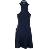 Women's Stretch Jacquard Sleeveless 1/4 Zip Polo Dress