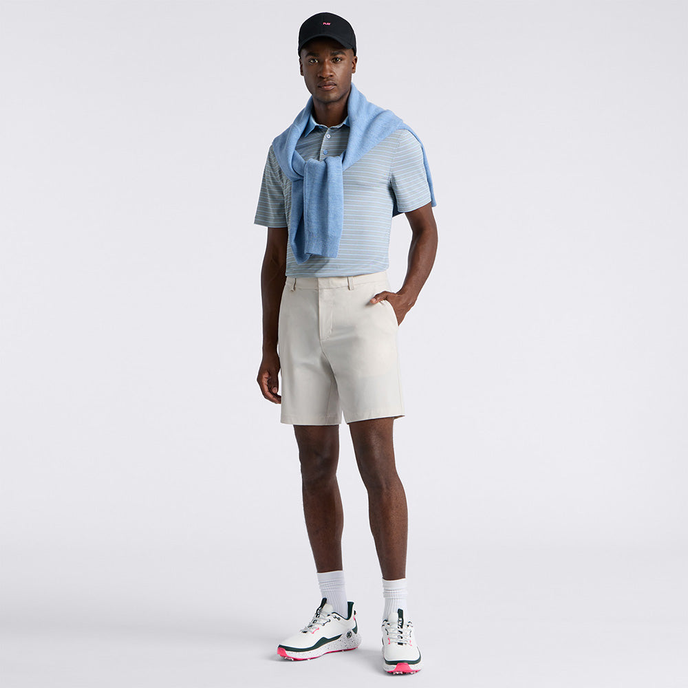 Herringbone Stripe Tech Jersey Polo