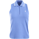 Women's Active Cable Sleeveless 1/4 Zip Polo