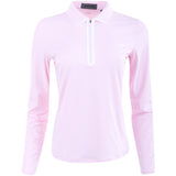 Women's Silky Tech Nylon Long Sleeve 1/4 Zip Polo