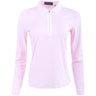 Women's Silky Tech Nylon Long Sleeve 1/4 Zip Polo