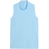 Women's Nylon Sport Sleeveless Mock Neck Top