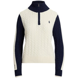 Women's Paneled Cable-Knit 1/4 Zip Pullover