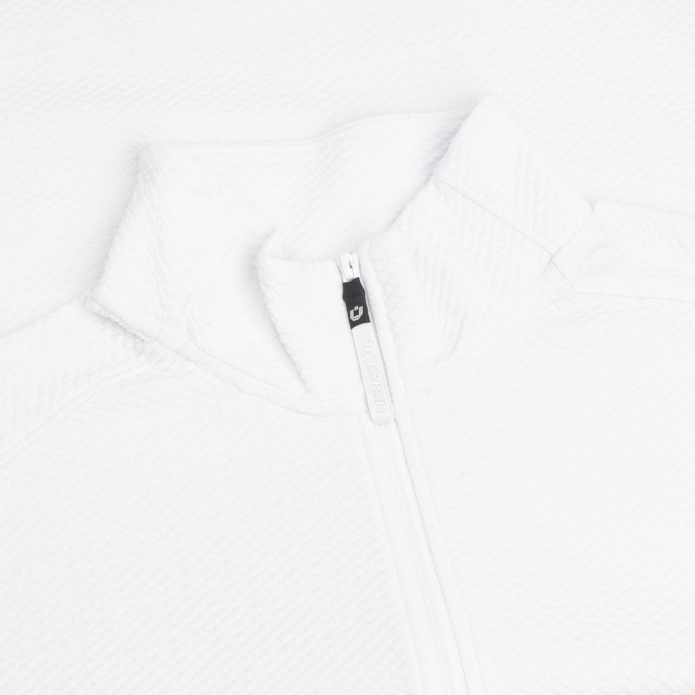 Women's Long Sleeve Mock Neck Top - Popcorn Stitch - Fairway Styles