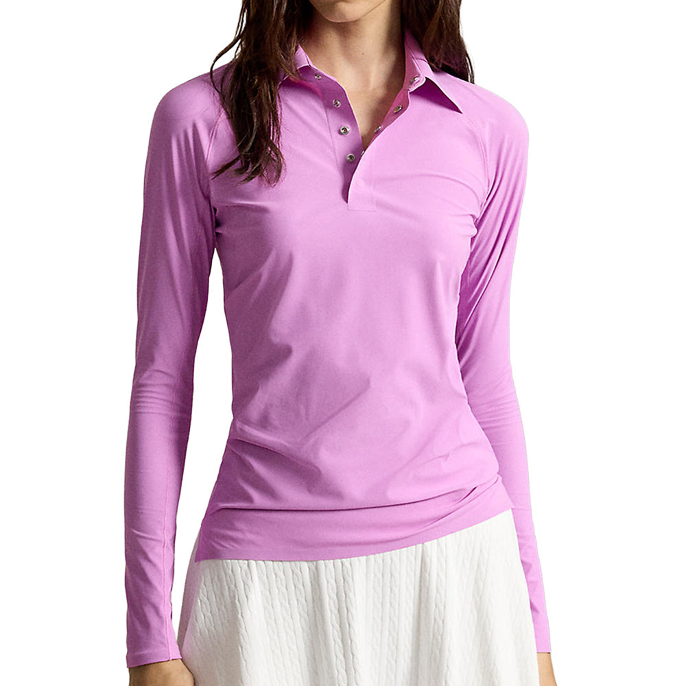 Women's Luxury Warp Knit Long Sleeve Polo