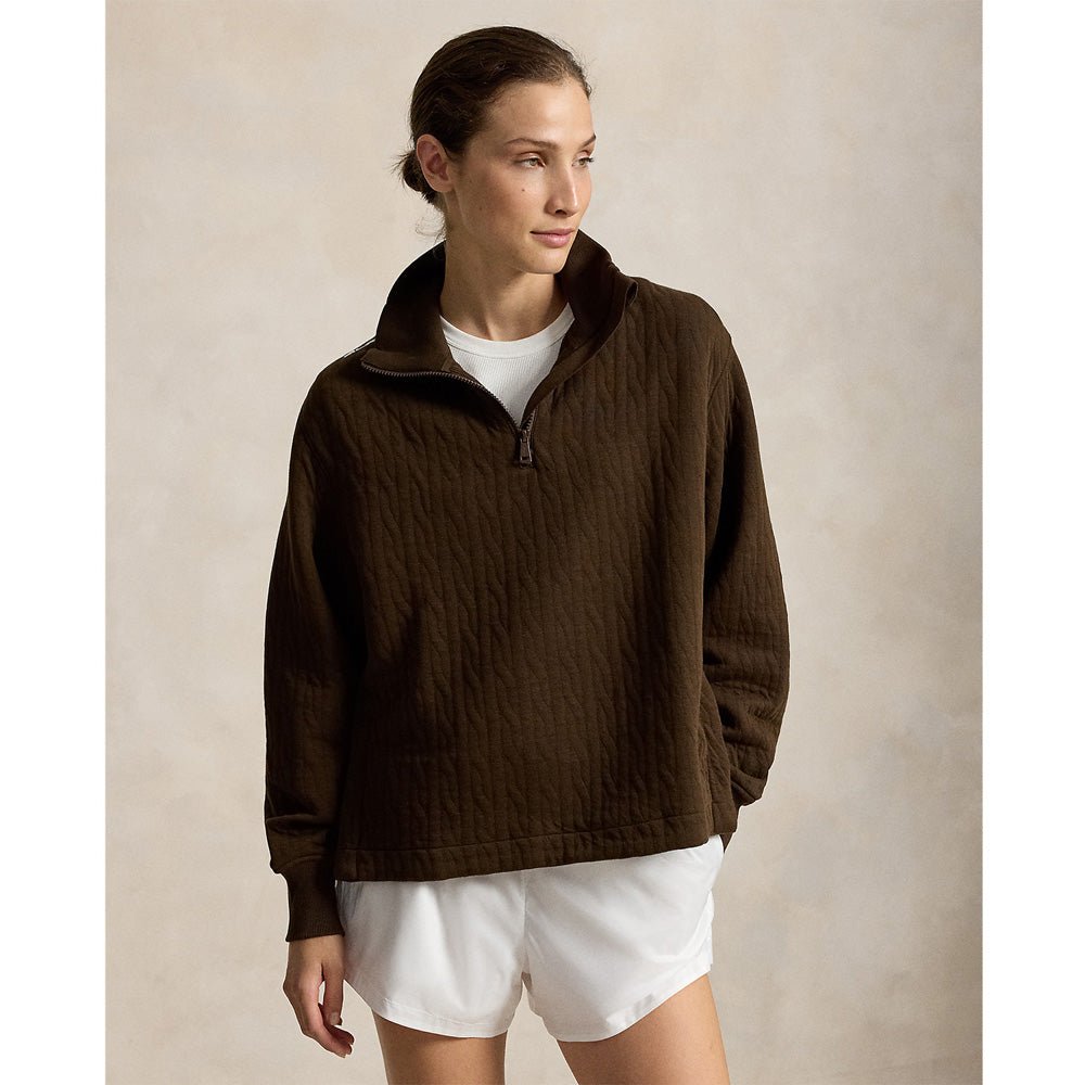 Women's Cable Quilted 1/4 Zip Pullover