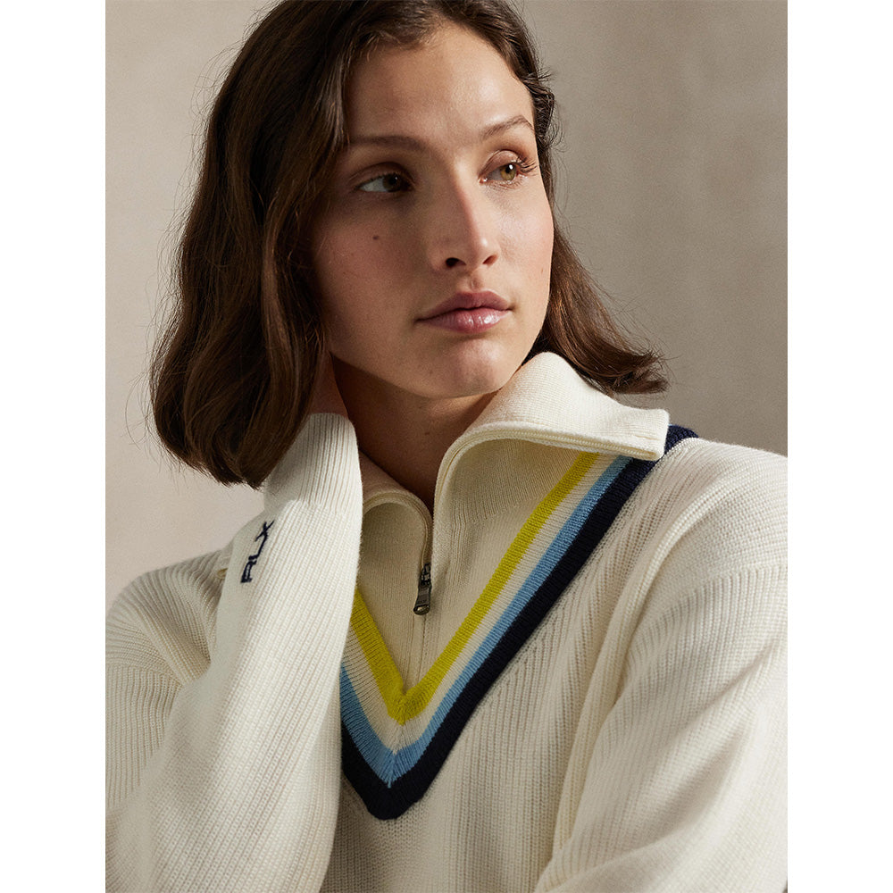 Women's 1/4 Zip Cricket Sweater