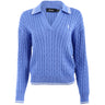 Women's Cable-Knit Collard Sweater