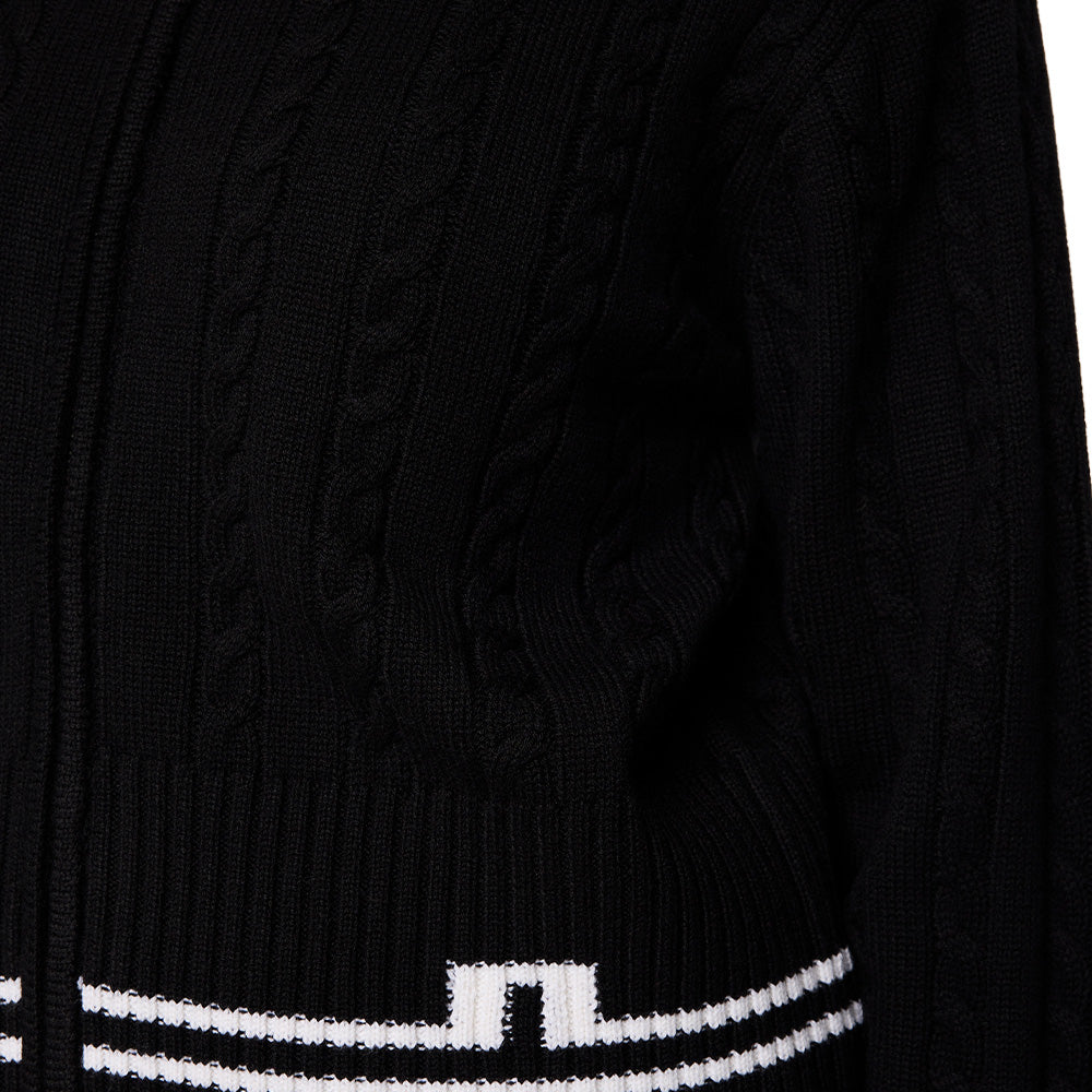 Women's Camilla Cable Knit Wool Full Zip Hoodie