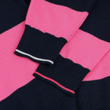 Women's Italian Wool Rugby Stripe Polo Sweater