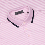Perforated Stripe Jersey Polo