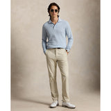 Striped Performance Polo Collar Sweater