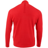 Solid Popcorn Stitch 1/4 Zip Mock Neck Pullover