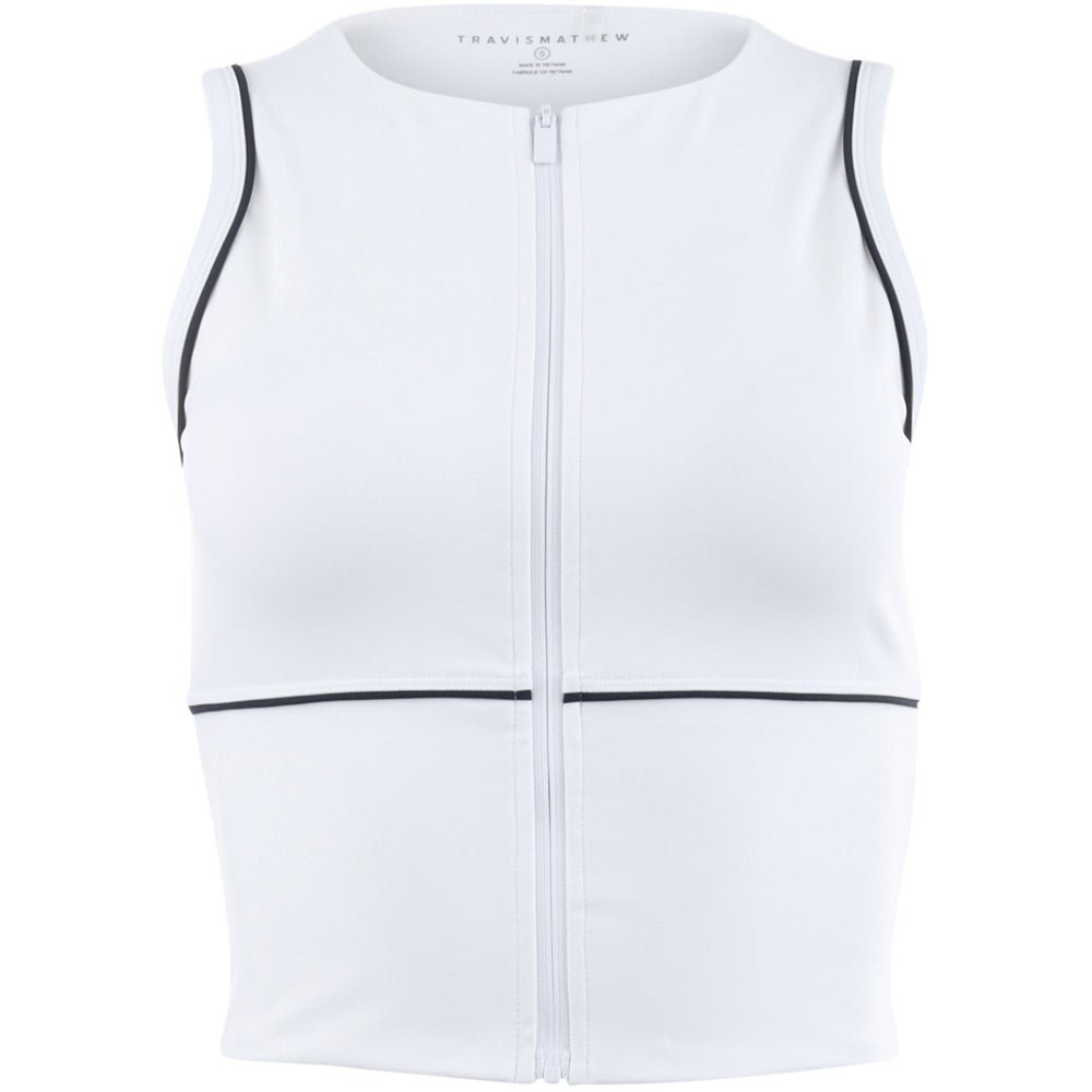 Women's MoveKnit Sunfire Cropped Full Zip Tank Top - Fairway Styles