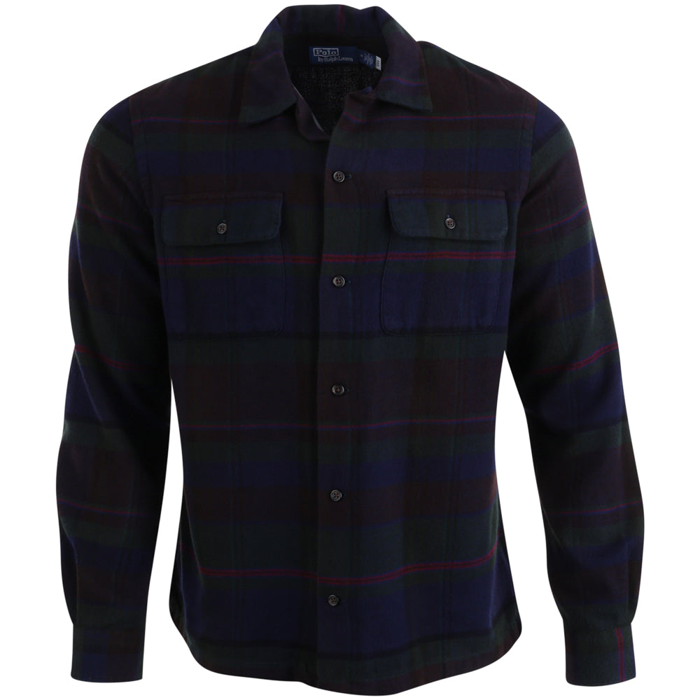 Classic Fit Plaid Twill Long Sleeve Workshirt