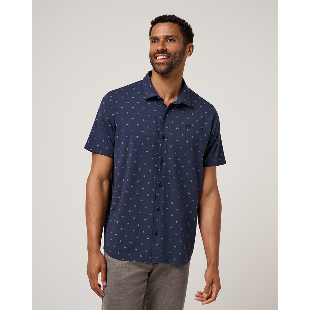 Comfortknit Geo Button-Up Shirt