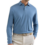 Featherweight Stripe Long Sleeve Polo
