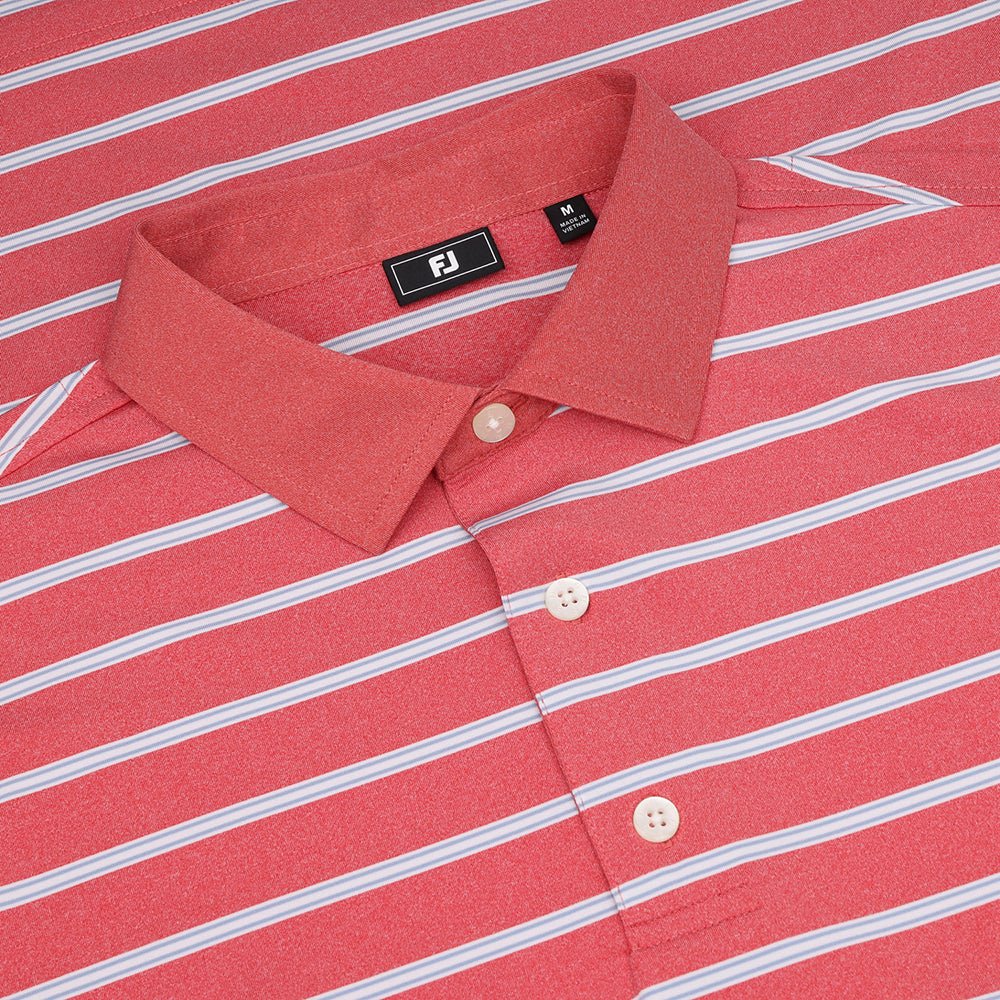Open Stripe Heather Polo