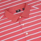 Open Stripe Heather Polo