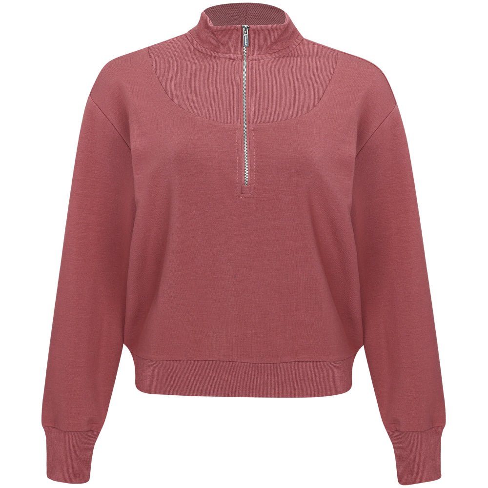 Women's Naomi Rib Knit 1/4 Zip Sweatshirt - Fairway Styles