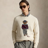 Merino Coolmax Bear Crewneck Sweater