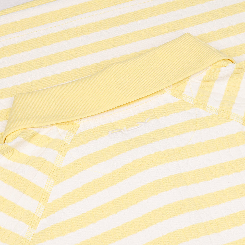 Women's Striped Cable 1/4 Zip Polo