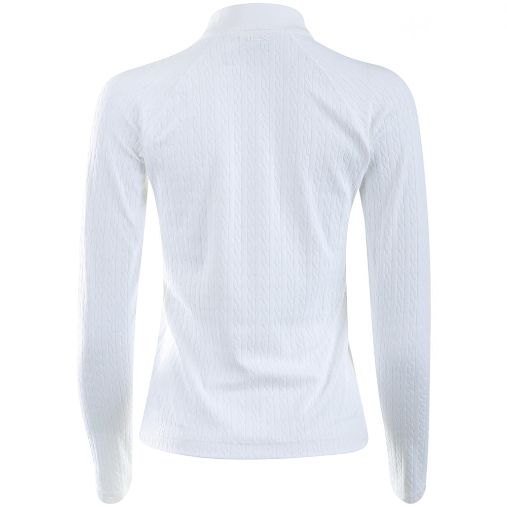 Women's Cable Long Sleeve 1/4 Zip Polo
