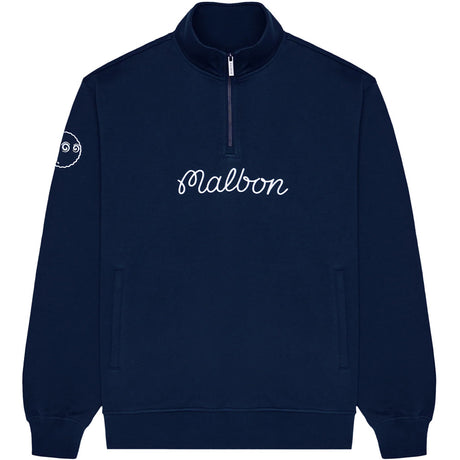 Collegiate 1/4 Zip Stand Collar Sweatshirt