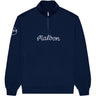 Collegiate 1/4 Zip Stand Collar Sweatshirt
