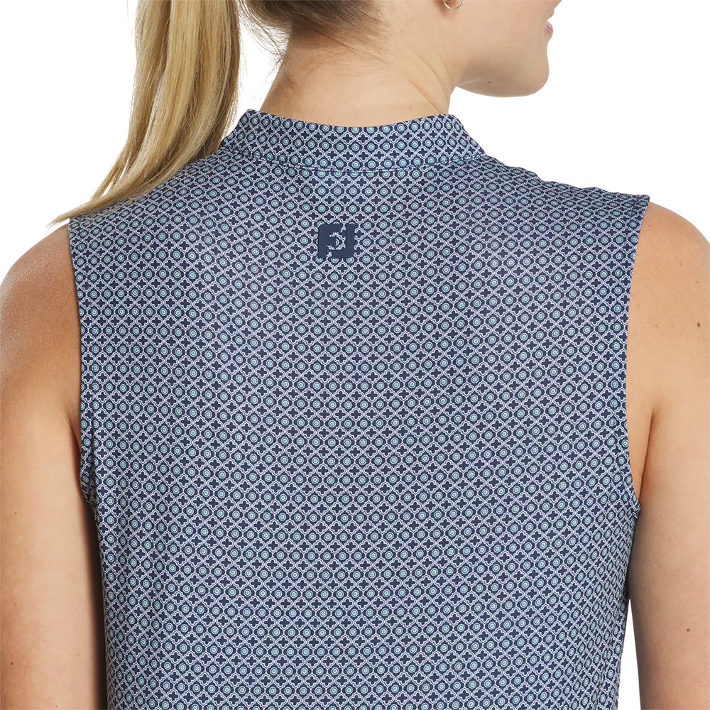 Women's Sleeveless 1/4 Zip Mock Neck Shirt