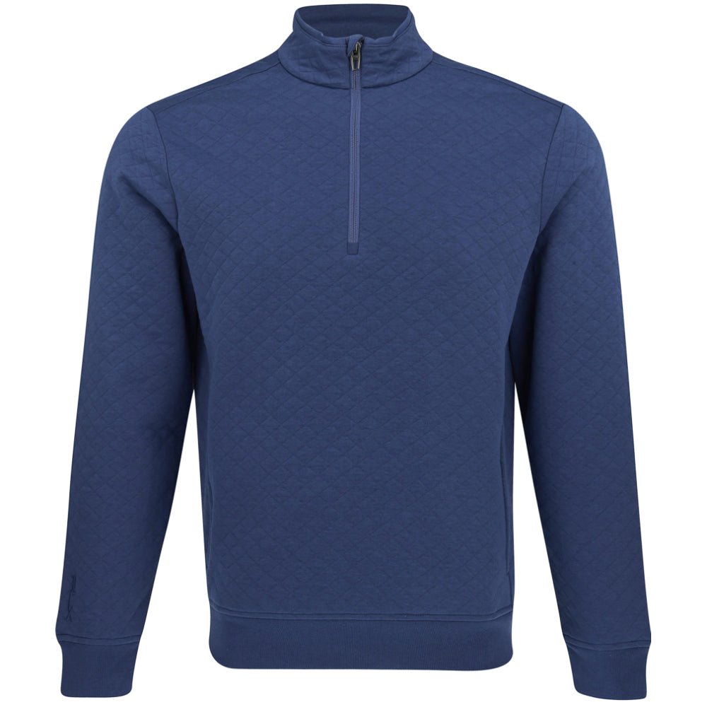RLX Ralph Lauren Men's Quilted Double-Knit 1/4 Zip Pullover