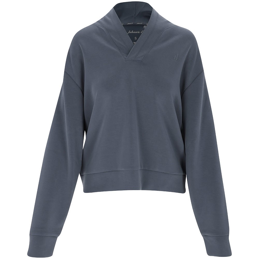 Women's Stef Johnny Collar Lounge Hoodie - Fairway Styles