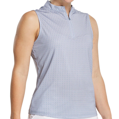 Women's Sleeveless 1/4 Zip Mock Neck Shirt - Fairway Styles