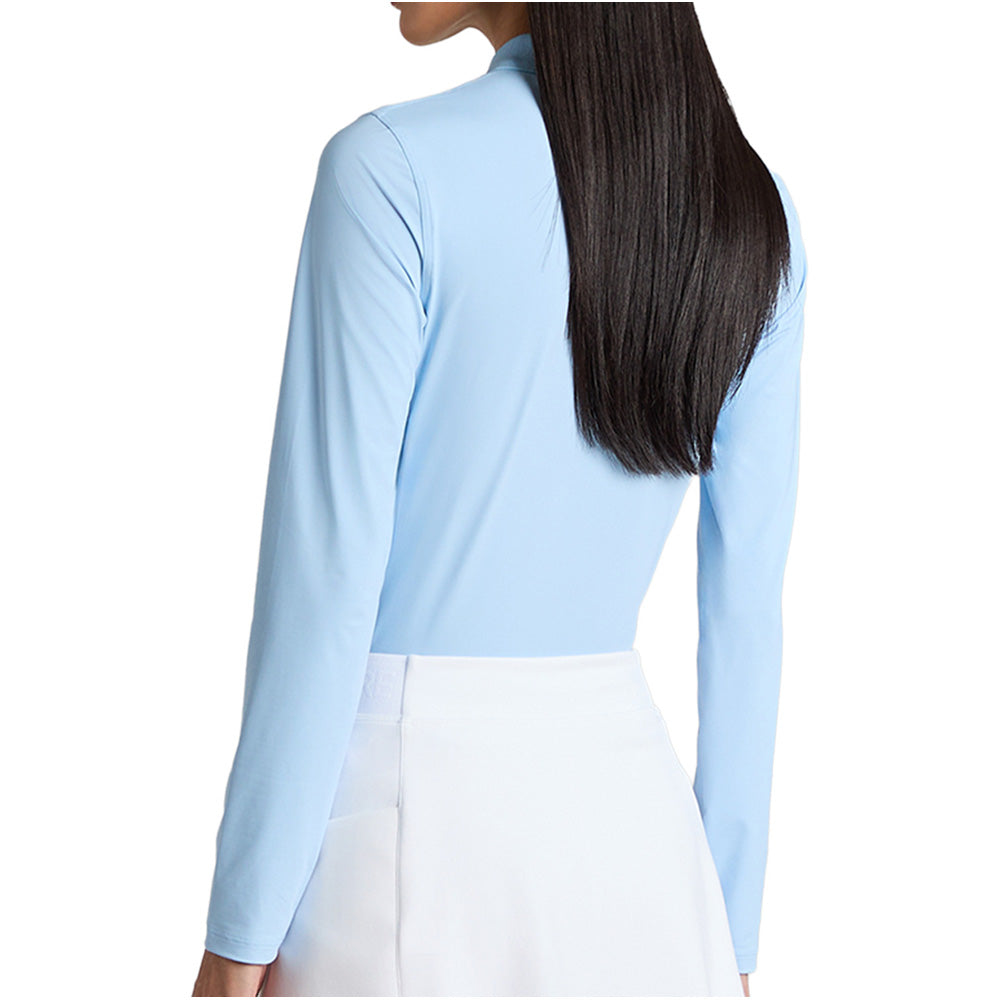 Women's Silky Tech Nylon Long Sleeve 1/4 Zip Polo
