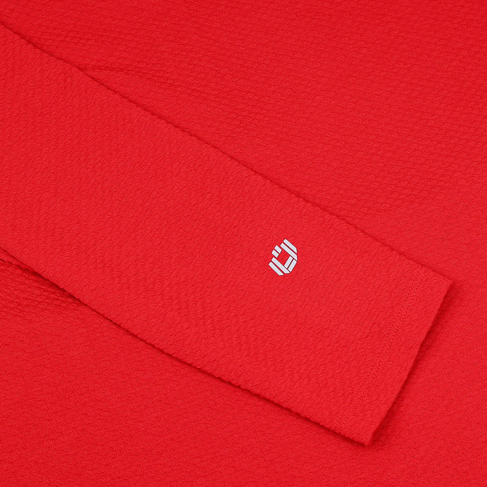 Solid Popcorn Stitch 1/4 Zip Mock Neck Pullover