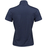 Women's Slim Fit Stretch Jersey 1/4 Zip Polo - Fairway Styles